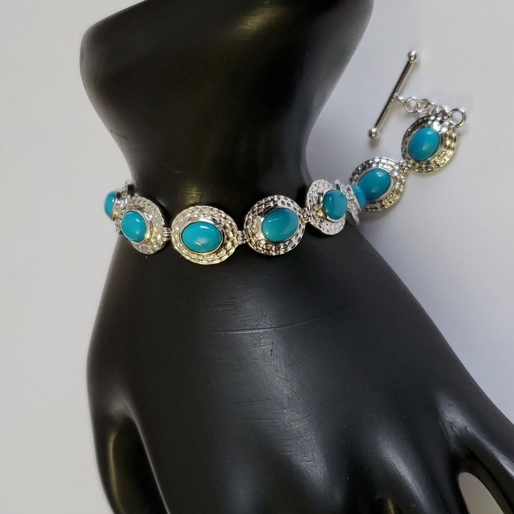 Sterling Silver 925 ‘Sleeping Beauty’ Turquoise Bracelet